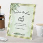 Eucalyptus Foliage Wedding Foto Gästebuch Sockelschild (In Situ)