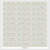 Eucalyptus Foliage Wedding Guest Address Labels (Blatt)