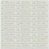 Eucalyptus Foliage Wedding Guest Address Labels (Vorderseite)