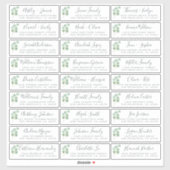 Eucalyptus Foliage Wedding Guest Address Labels (Blatt)