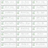 Eucalyptus Foliage Wedding Guest Address Labels (Vorderseite)