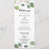Eucalyptus Foliage Wedding Program für Grünpflanze Programm (Vorderseite)