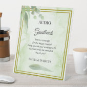 Eucalyptus Foliage Wedding Telefon Gästebuch Sockelschild (In Situ)