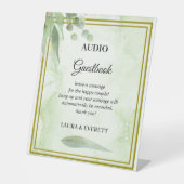 Eucalyptus Foliage Wedding Telefon Gästebuch Sockelschild (Vorderseite)