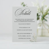 Eucalyptus Formal Elegant Enclosure Card Details Begleitkarte (Stehend Vorderseite)