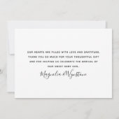 Eucalyptus Foto Baby Danke Karte (Rückseite)