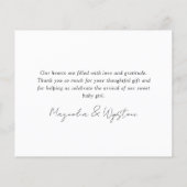 Eucalyptus Foto Baby Danke Karte (Rückseite)