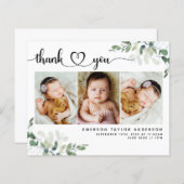 Eucalyptus Foto Baby Danke Karte (Vorne/Hinten)