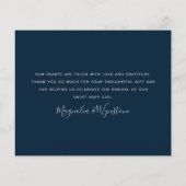 Eucalyptus Foto Baby Danke Karte (Rückseite)