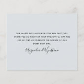 Eucalyptus Foto Baby Danke Karte (Rückseite)