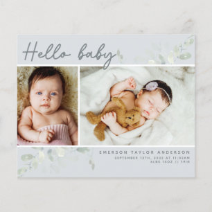 Eucalyptus Foto Baby Danke Karte