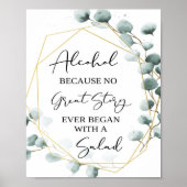 Eucalyptus Funny Alcohol Bar Sign Poster (Vorne)