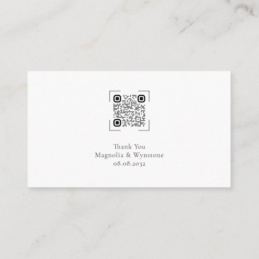 Eucalyptus Geem Honeymoon Wish QR Code Begleitkarte (Rückseite)