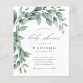 Eucalyptus Gender Nuetral Baby Shower Invitations (Vorderseite)