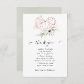 Eucalyptus Geometric Baby Shower Dankeskarte (Vorne/Hinten)