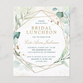 Eucalyptus Geometric Bridal Luncheon Einladung