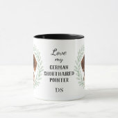 Eucalyptus German Shorthaired Pointer Monogram Tasse (Zentrum)