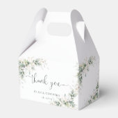 Eucalyptus Gold Baby Dusche Gefälligkeitsbox Geschenkschachtel (Rückseite)