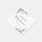 Eucalyptus Gold Baby Showpapier Napkin Serviette (Ecke)
