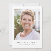 Eucalyptus Gold Cross Foto Memorial Dankeskarte (Rückseite)