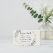 Eucalyptus Gold Diaper Raffle Insert Card | Boho (Stehend Vorderseite)