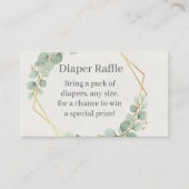 Eucalyptus Gold Diaper Raffle Insert Card | Boho (Vorderseite)