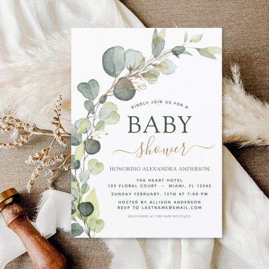 Eucalyptus Gold Elegante Baby Duwer Greenery