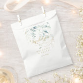 Eucalyptus Gold Floral Blue Vielen Dank für Ihre H Geschenktütchen (Ausgeschnitten)