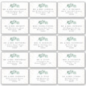 Eucalyptus Gold Foil Wedding Guest Address Labels (Vorderseite)