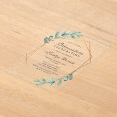 Eucalyptus Gold Geometric Quinceñera Birthday Acryleinladungen (Ablage )