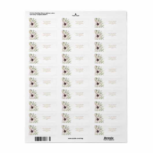 Eucalyptus Gold Geometric Return Address Label (Vorne)