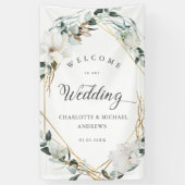 Eucalyptus Gold Geometric Wedding Banner (Vertikal)