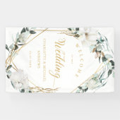Eucalyptus Gold Geometric Wedding Banner (Horizontal)