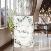 Eucalyptus Gold Geometric Wedding Banner