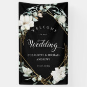Eucalyptus Gold Geometric Wedding Banner (Vertikal)
