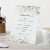 Eucalyptus Gold Greenery Wedding Reception Sockelschild (In SItu)