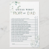 Eucalyptus Gold Letter Mama oder Vater Baby Showsp (Vorderseite)