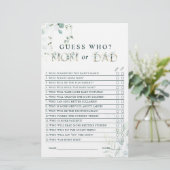 Eucalyptus Gold Letter Mama oder Vater Baby Showsp (Stehend Vorderseite)