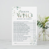 Eucalyptus Gold Letter Mama oder Vater Baby Showsp (Stehend Vorderseite)