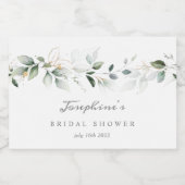 Eucalyptus Gold Mini Sparkling Weinflaschen Etiket Schaumweinetikett (Einzelnes Label)