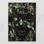Eucalyptus Golden Boho Elegant Onyx Pampas Black Save The Date (Rückseite)