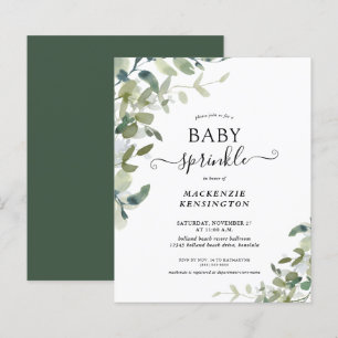Eucalyptus Green Baby Sprinkle Einladung