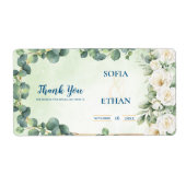 Eucalyptus Green Botanical Wedding Return Address (Vorne)