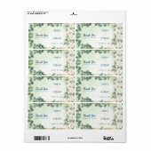 Eucalyptus Green Botanical Wedding Return Address (Vorne)