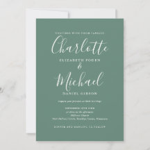 Eucalyptus Green Elegant Moderner QR Code Hochzeit