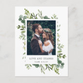 Eucalyptus Green Foliage Foto Vielen Dank Postkarte (Vorderseite)