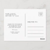 Eucalyptus Green Foliage Vielen Dank Postkarte (Rückseite)