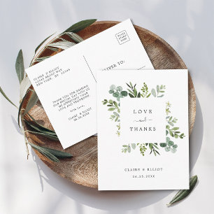 Eucalyptus Green Foliage Vielen Dank Postkarte