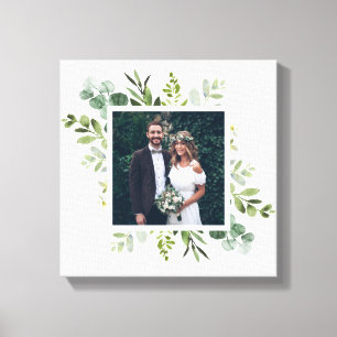 Eucalyptus Green Foliage Wedage Foto Square Leinwanddruck