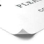 Eucalyptus Green Foliage Wedding Powder Room Sign Poster (Ecke)